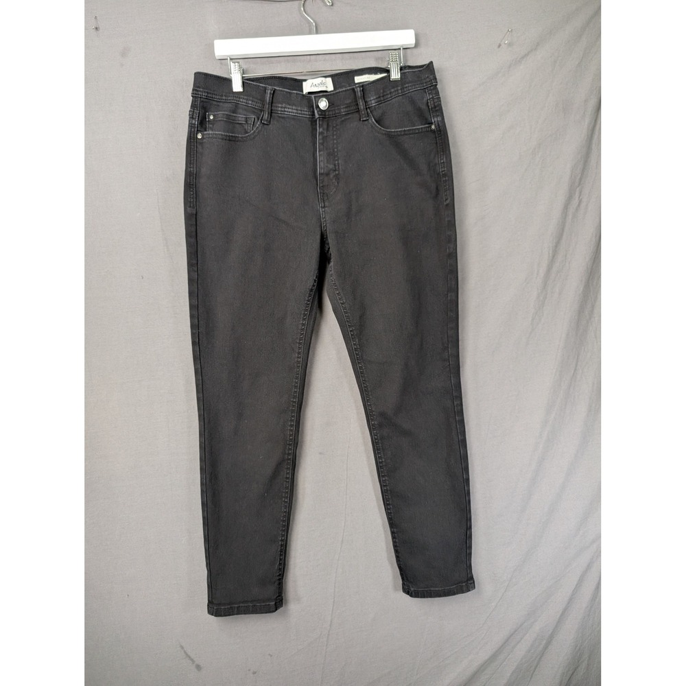 Angels Forever Young Signature Convertible Skinny Jeans Black Size 14